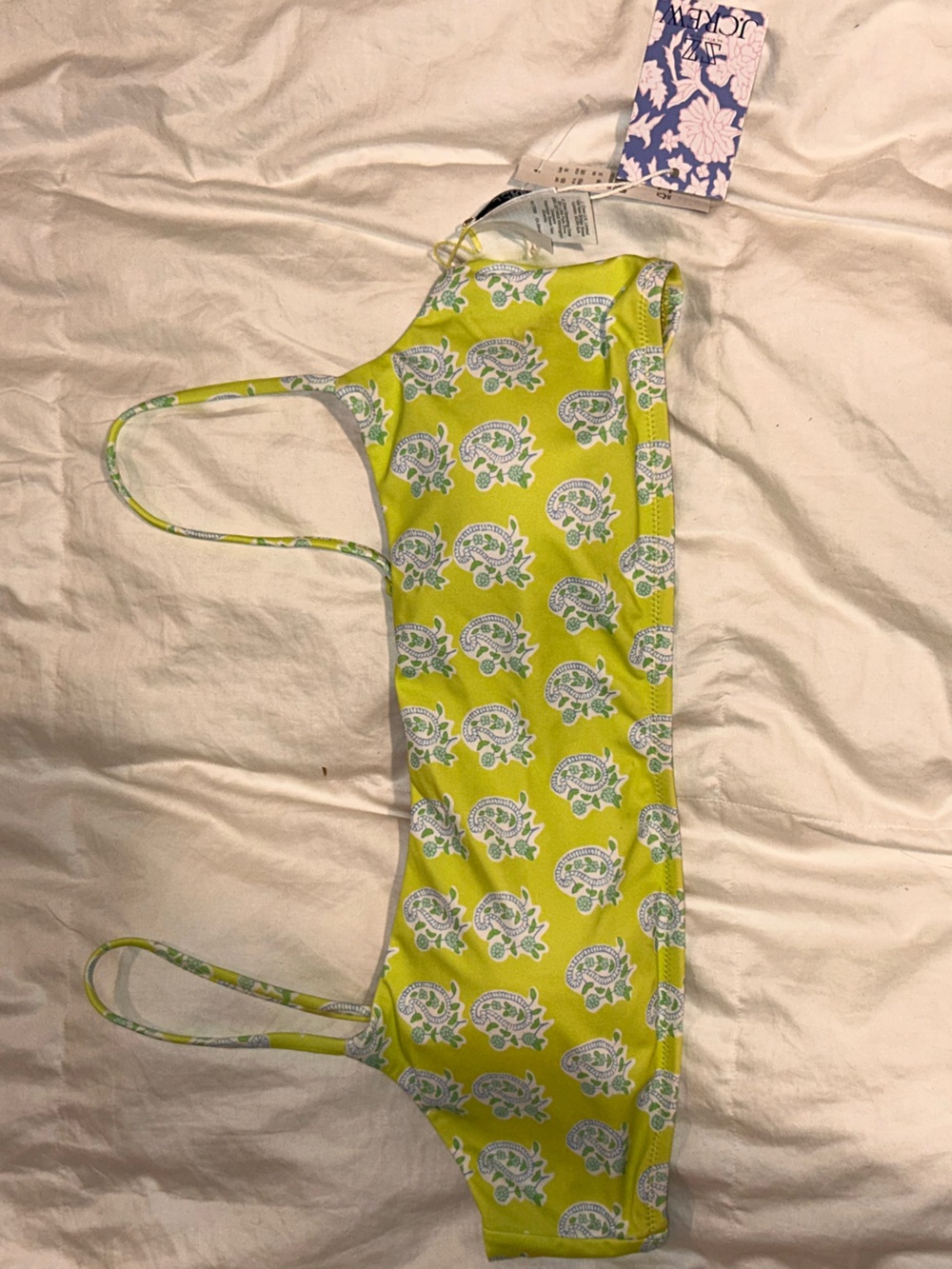 NWT J. Crew x SZ Blockprints Floral Paisley Bralette Top